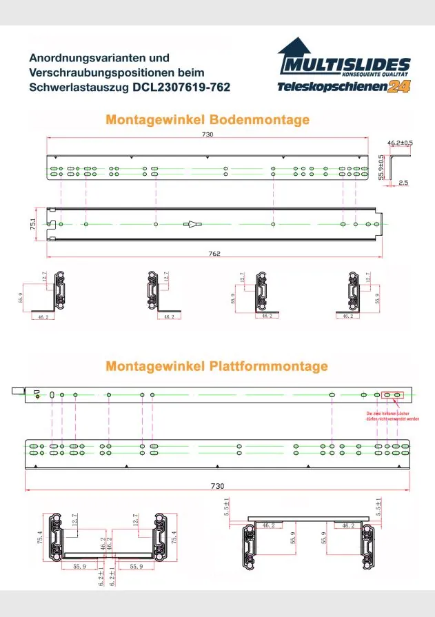 Verschraubungspositionen für Artikel BL-DCL2307619-762