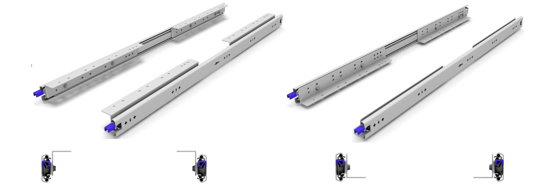 Schwerlastauszug 1705819-1200mm mit Verriegelung, € 115,00