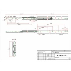 Schwerlastauszug DC2307619-812mm